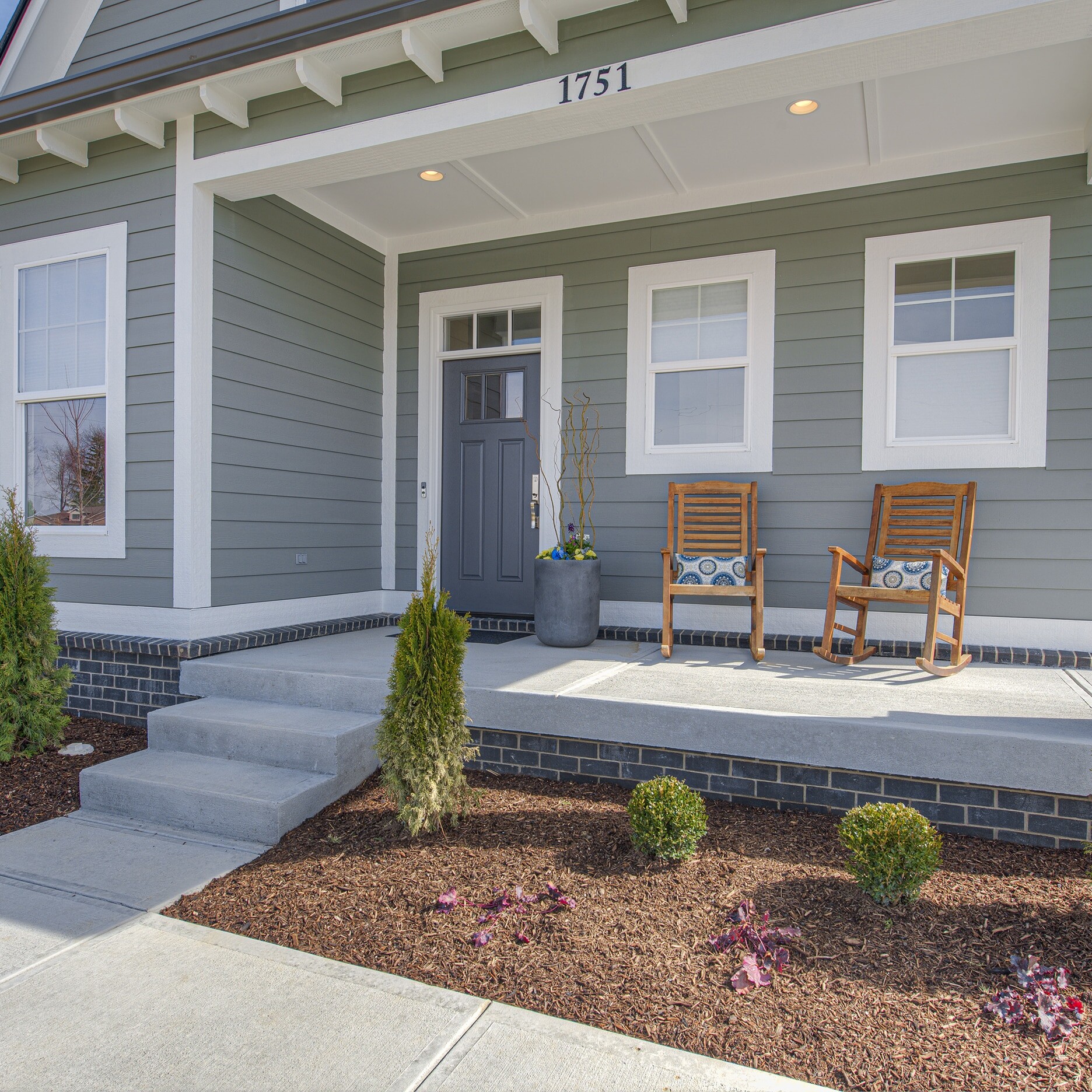 A house with a front porch.