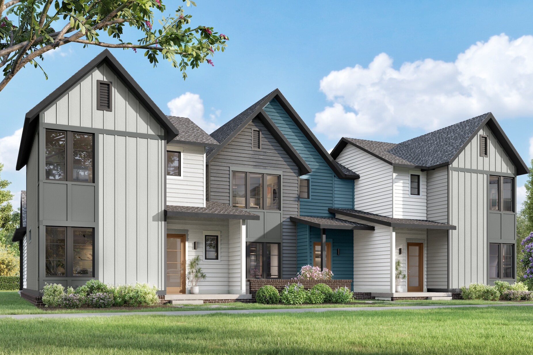 Old Town Design Group Springwater Townhomes Front Hr03 (4)